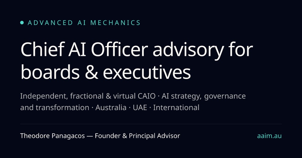 Advanced AI Mechanics — operator brand graphic
